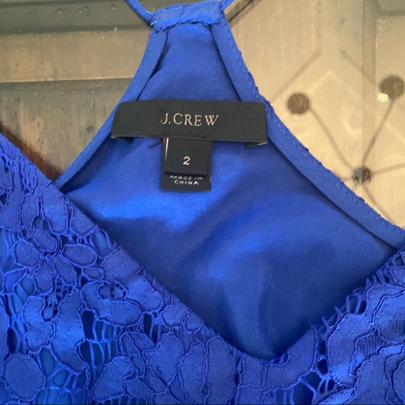 J.Crew Royal Blue “Carrie” Lace Cami - Picture 2 of 9